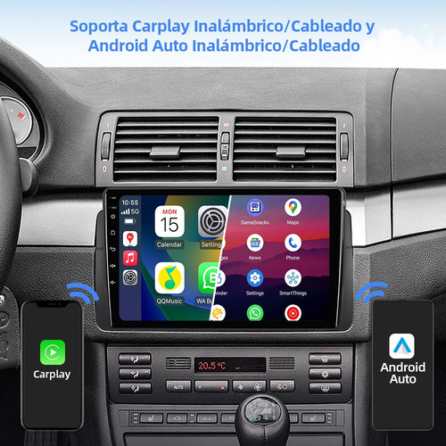 Zk Estéreo 4+64g 4k Para Bmw Serie 3 E46 M3 1998-2005 Wifi6