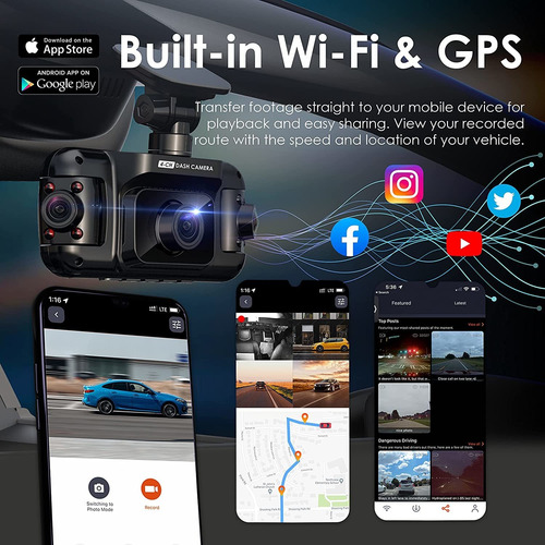 Rexingusa R4 - Dash Cam De 4 Canales Con Resolución De 10...