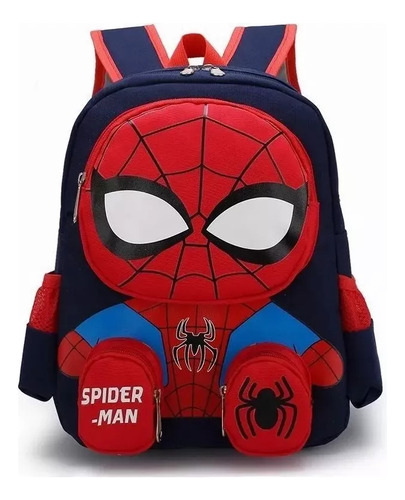 Adorable Mochila Infantil Impermeable De Spider-man