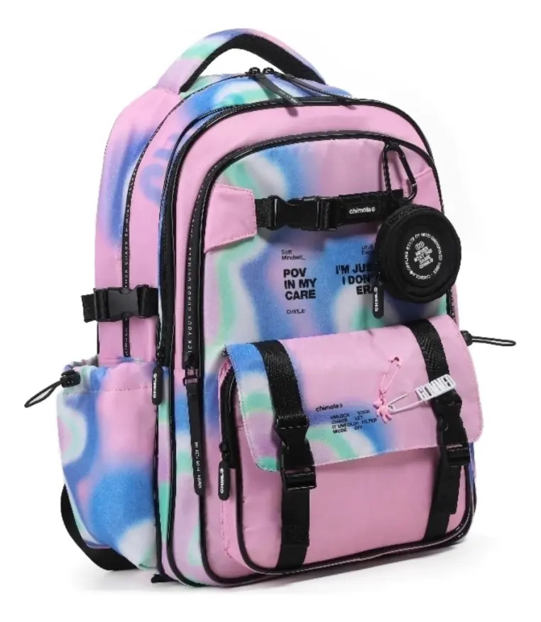 Mochila Chimola Blurred Espalda 18p Primaria Fs115 Rosa