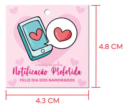 100 Tags Etiqueta Cartao Presente Dia Dos Namorados Com Furo