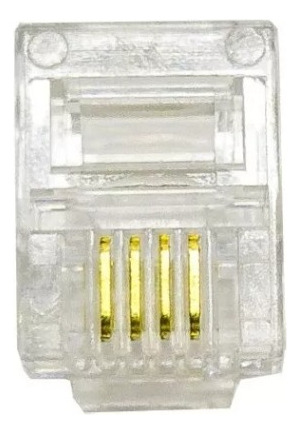 Conector Rj11 Para Telefonia E Redes - 6p4c - Pacote Com 100