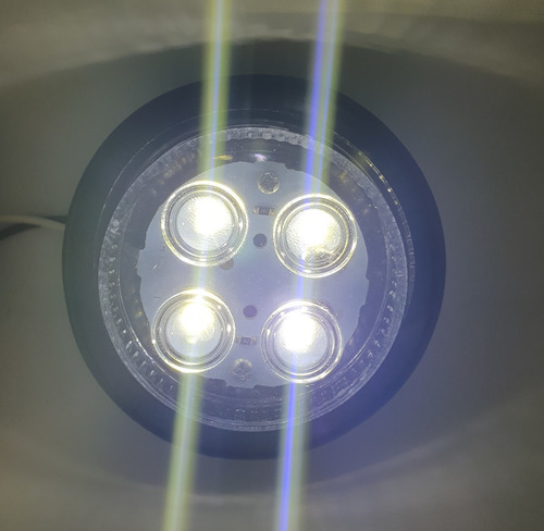 Foco 4 Led Blanca Base De Goma Camión Bus 24v Redondo