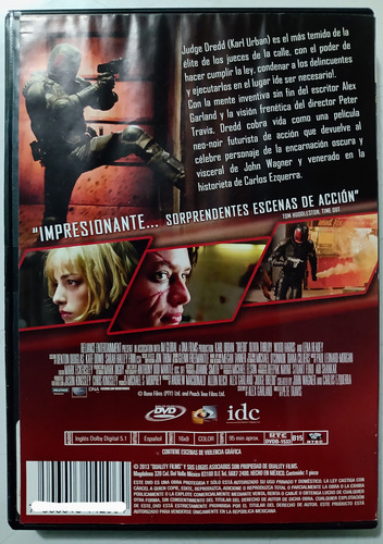 Película Dredd Dvd Original (Usado)