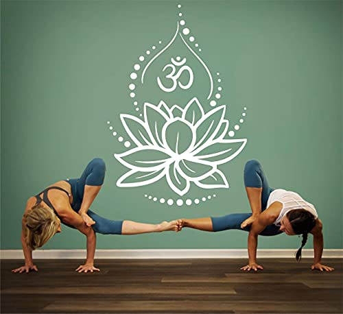 Decal Om Yoga Meditación Flor Arte Pared Vinílica