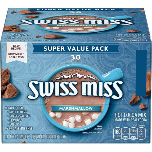 Swiss Miss Marshmallow Hot Cocoa Mix 30 Pzs (1.17 Kg)