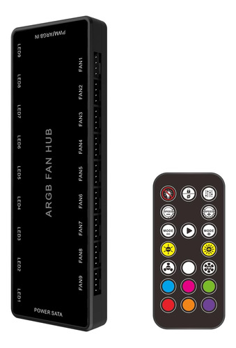 Argb Pwm Fan Hub, Direccionable 5v-3pin Argb 12v 4pin Pwm 2 