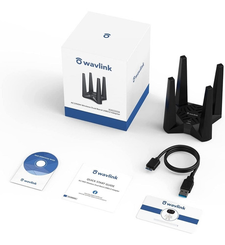Imagen 3 de 5 de Adaptador Usb3.0 Wireless Ac1900 Wavlink Wifi Dual Band 4ant