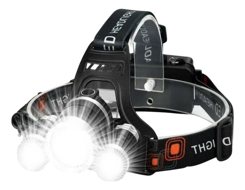 Lanterna Cabeça Triplo T6 3 Led Cree Profissional Econômica