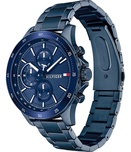 Relógio masculino Tommy Hilfiger azul 1791720 em aço multifuncional
