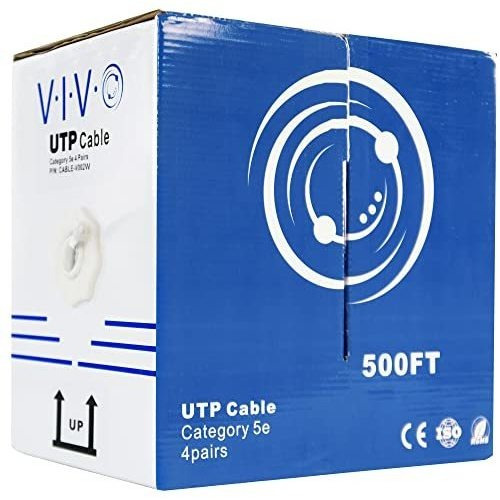 Vivo Cable Ethernet Cat5e A Granel De 500 Pies, 24 Awg, Utp