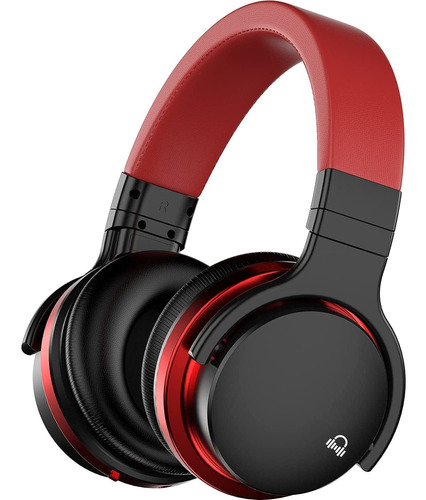 Auriculares Movssou E7, Bluetooth/30hs De Uso/negro Y Rojo