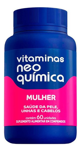 Vitaminas Neo Química Mulher 60 Cápsulas - Cabelo/pele/unhas Sabor Sem sabor