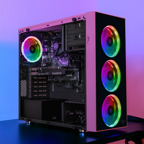 Xtreme Pc Gaming Geforce Rtx 3050 Intel Core I3 10105f 16gb Ssd 1tb Wifi Dragonfly Pink