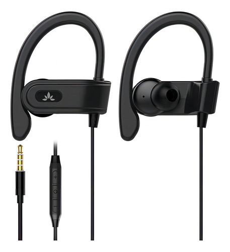Avantree E171 Auriculares Deportivos Con Cable Y Micrófono, Color Black