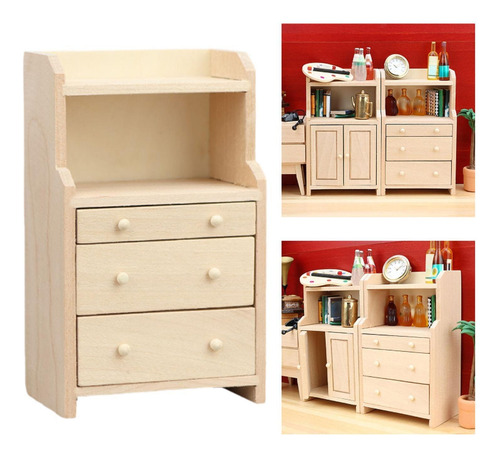 Mueble De Madera Para Casa De Muñecas A Escala Estilo B