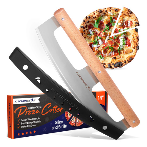 Kitchenstar - Cortador De Pizza De 14 Pulgadas, Cuchillo Cor