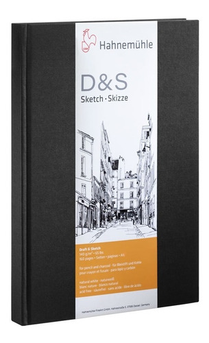 Hahnemühle D&s Cuaderno De Dibujo A6 140g 62h Retrato Negro