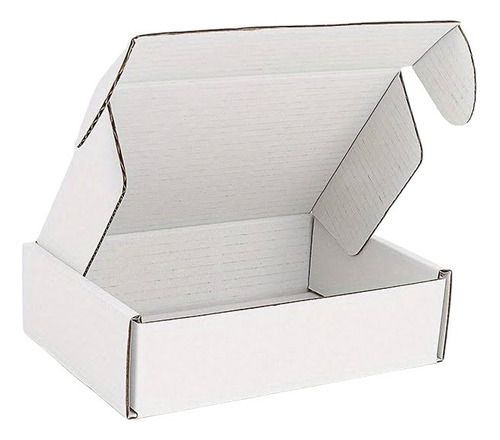 Cajas De Cartón Premium Autoarmable 30x20x10cm Blanca 10unid