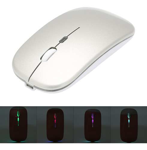 Ratón Inalámbrico De 2,4 G, Ultrafino, Cargable, Mudo, 1600