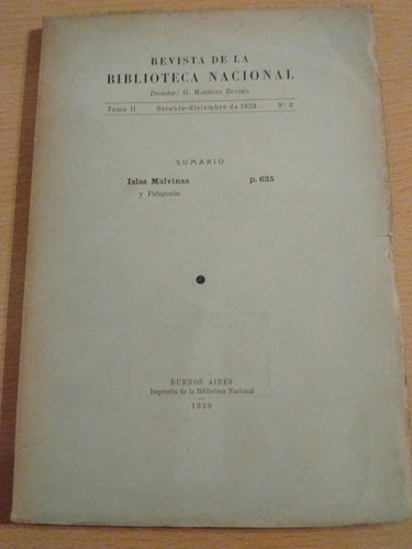 Antigua Revista Biblioteca Nacional Islas Malvinas Patagonia