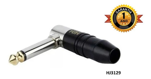 Imagem 2 de 2 de Plug Hj3129 P10 Mono Em L Hjh Com Ponta Banhada A Ouro