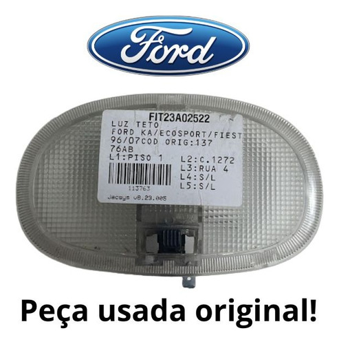 Luz De Teto Ford Ka 1996/2007