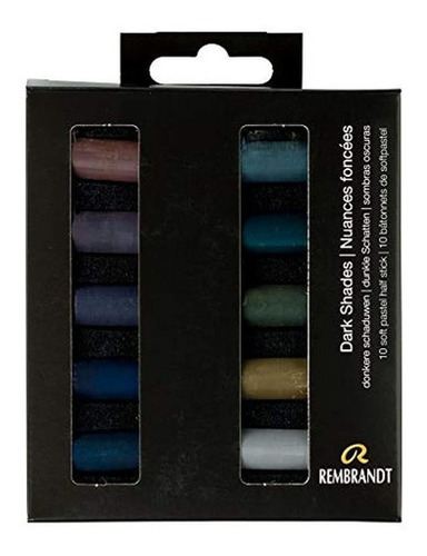 Rembrandt Soft Pastel Micro Set, 10 Medias Barras, Seleccio