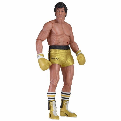 Rocky Ill Especial 40 Anos Rocky Balboa Short Dourado Neca