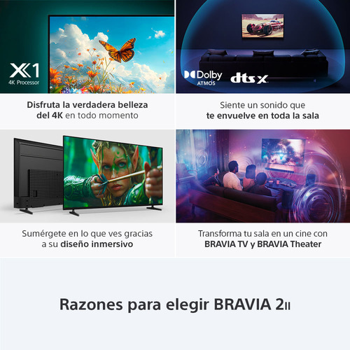 Pantalla Tv Sony Bravia 2 Dolby Atmos 4k Hdr K-75s20m2