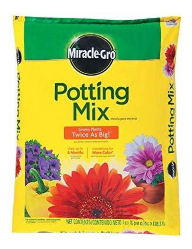 Milagro Gro 75651300 1 Pies Cúbicos Miracle-gro Mezcla Para