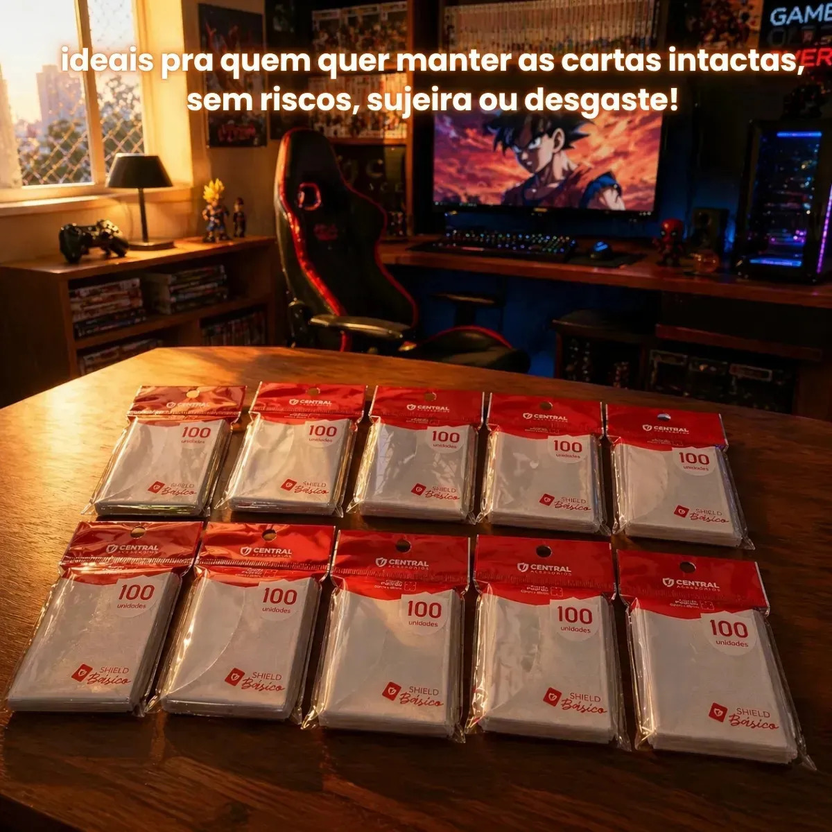 Central Shield Básico 400 Sleeves 65x90mm Pokémon Tcg Magic