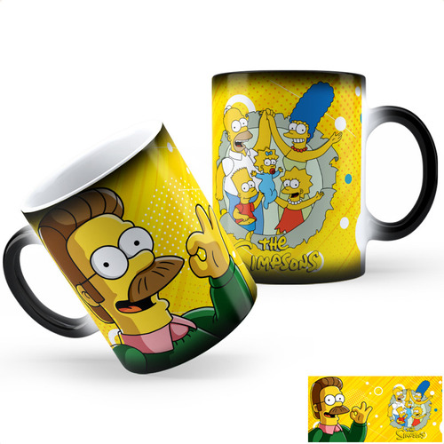 Taza Mágica Los Simpson Flanders Calidad