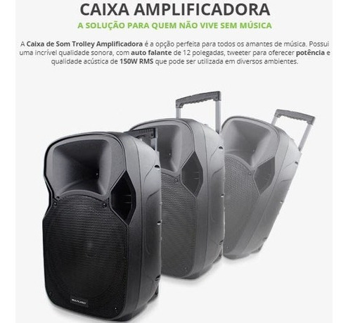 Caixa De Som Multiuso Amplificada Usb/sd/fm/ Com Microfone