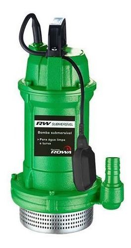 Bombasss Submersa Água Limpa Rowa 1/2cv Rw 500 Plus 220v Cor Verde