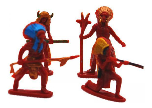 4 Conjunto De Figuras En Miniatura Del Salvaje 4 Piezas