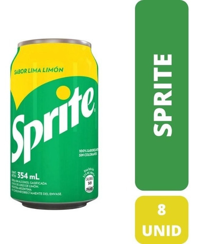 Sprite Lima Limon Lata Gaseosa Original - Pack X6 Unidades