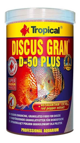 Alimento Tropical Discus Gran D-50 Plus 44gr Gránulado 