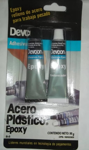 Pegamento Acero Plástico Epoxy Devcon