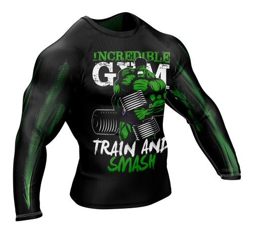 Remera Manga Larga Hulk Gym Slim Fit Ranwey Pr339