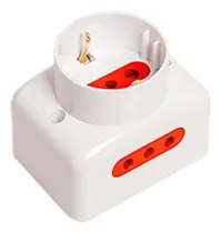 Comprar Toma \u002F Tomacorrientes Schuko + 2 Tomas 3 En Línea Ext Vivion Color Blanco