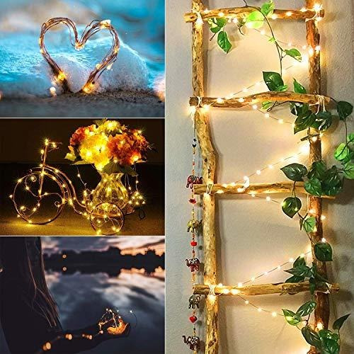Guirnalda De 100 Luces Led Impermeable 33 Pies Blanco Calido