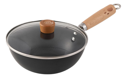 Sartén Wok Antiadherente Mango De Madera Duradero,