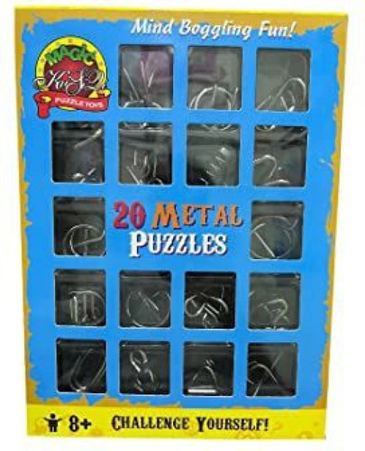 Rompecabezas De Metal Juego Puzzle Set 20 Piezas Acertijos