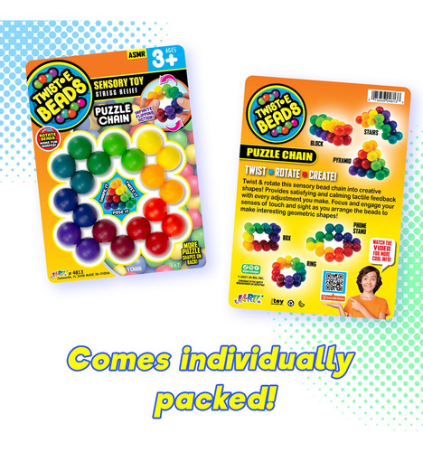 Ja-ru Twist-e Beads Fidget Toy (24 Juguetes) Juegos De