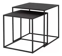 Comprar Mesa Nido X2 Mesa Ratona Living Hierro Chapa Moderno Industr