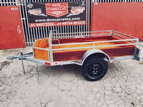 Carretinha Reboque Galvanizada C/assoalho E Lanterna Led