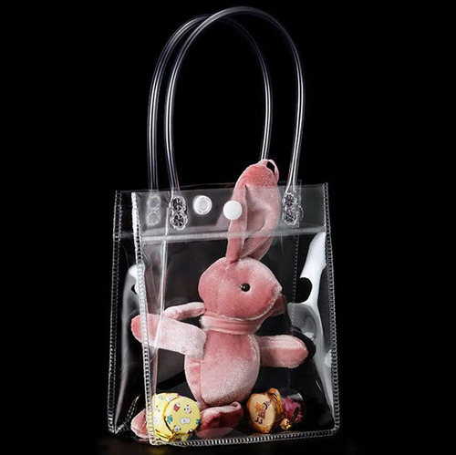 50 Sacolas Plásticas Reutilizáveis Para Presente Com Alças