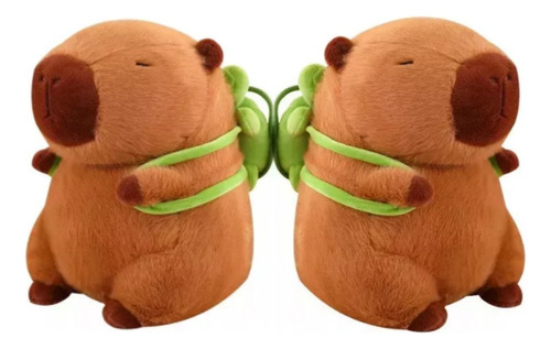 Mochilas De Peluche Capibara Y Pequeñas Tortugas, 2 Unidades