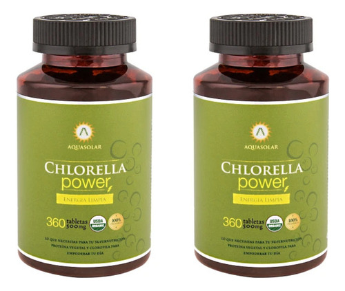 Chlorella Power (pack 2 X 360tab) 100% Orgánicas - Aquasolar
